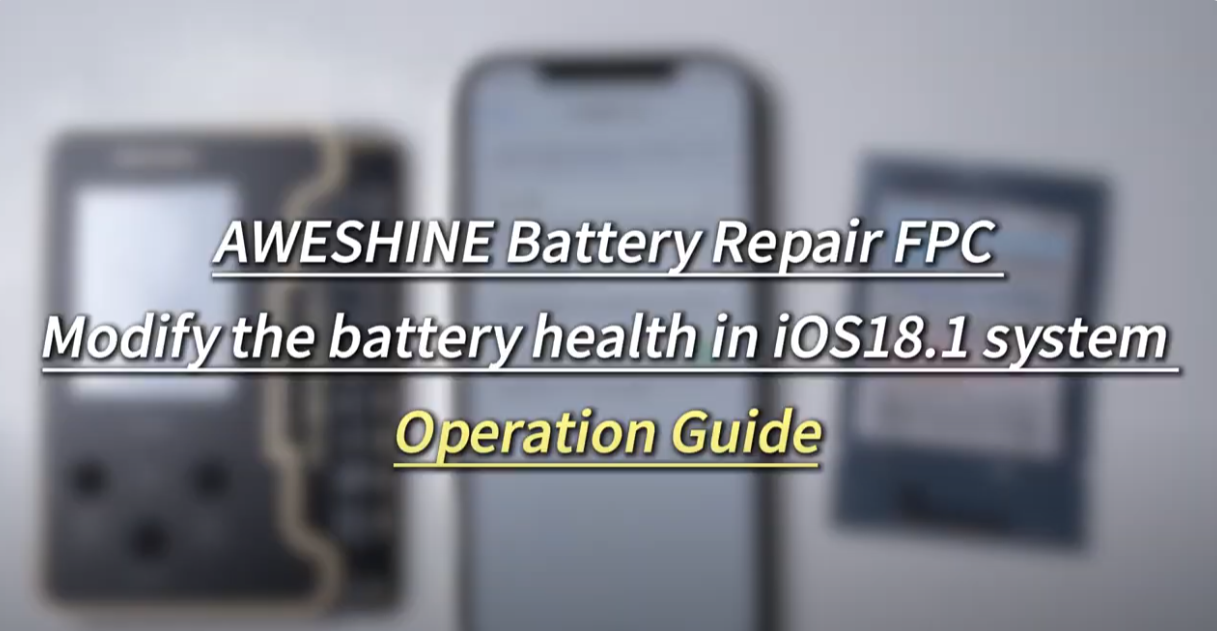 AS battery repair FPC modify the battery health in IOS18.1 system operation